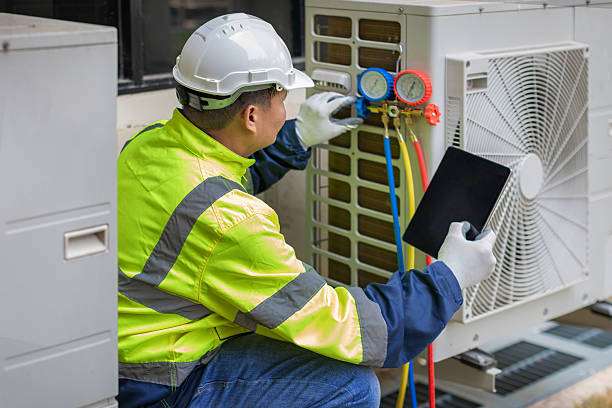Professional Heat Pump Repair technician working in Plymouth, CA